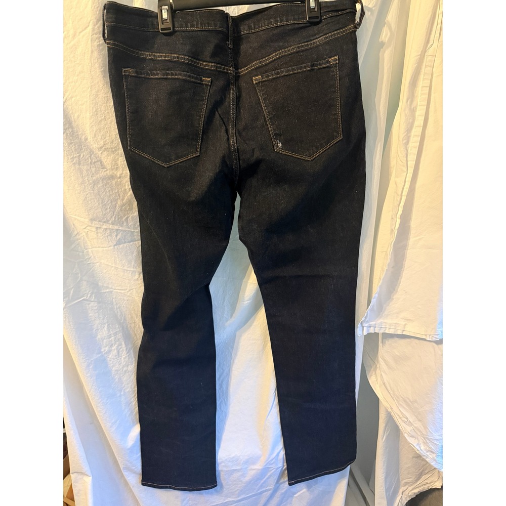 Old Navy Original Straight Jeans Dark Wash Indigo Denim Womens Size 18 Stretch - Picture 3 of 6